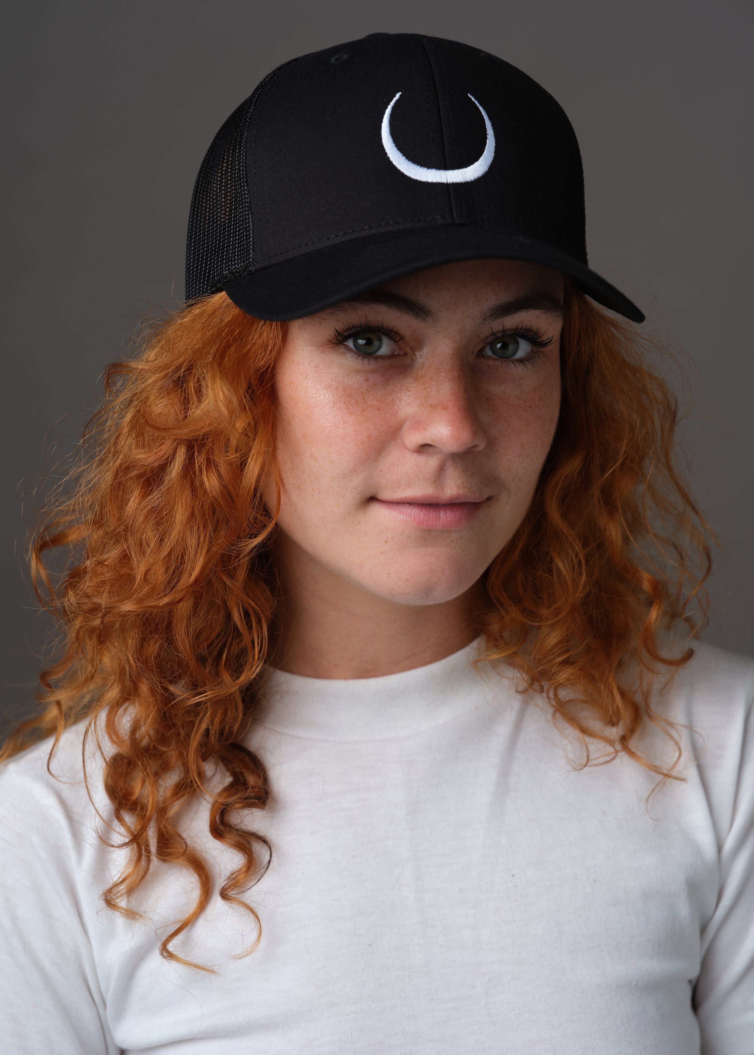 Black hat with embroidered white Obisidan sigil