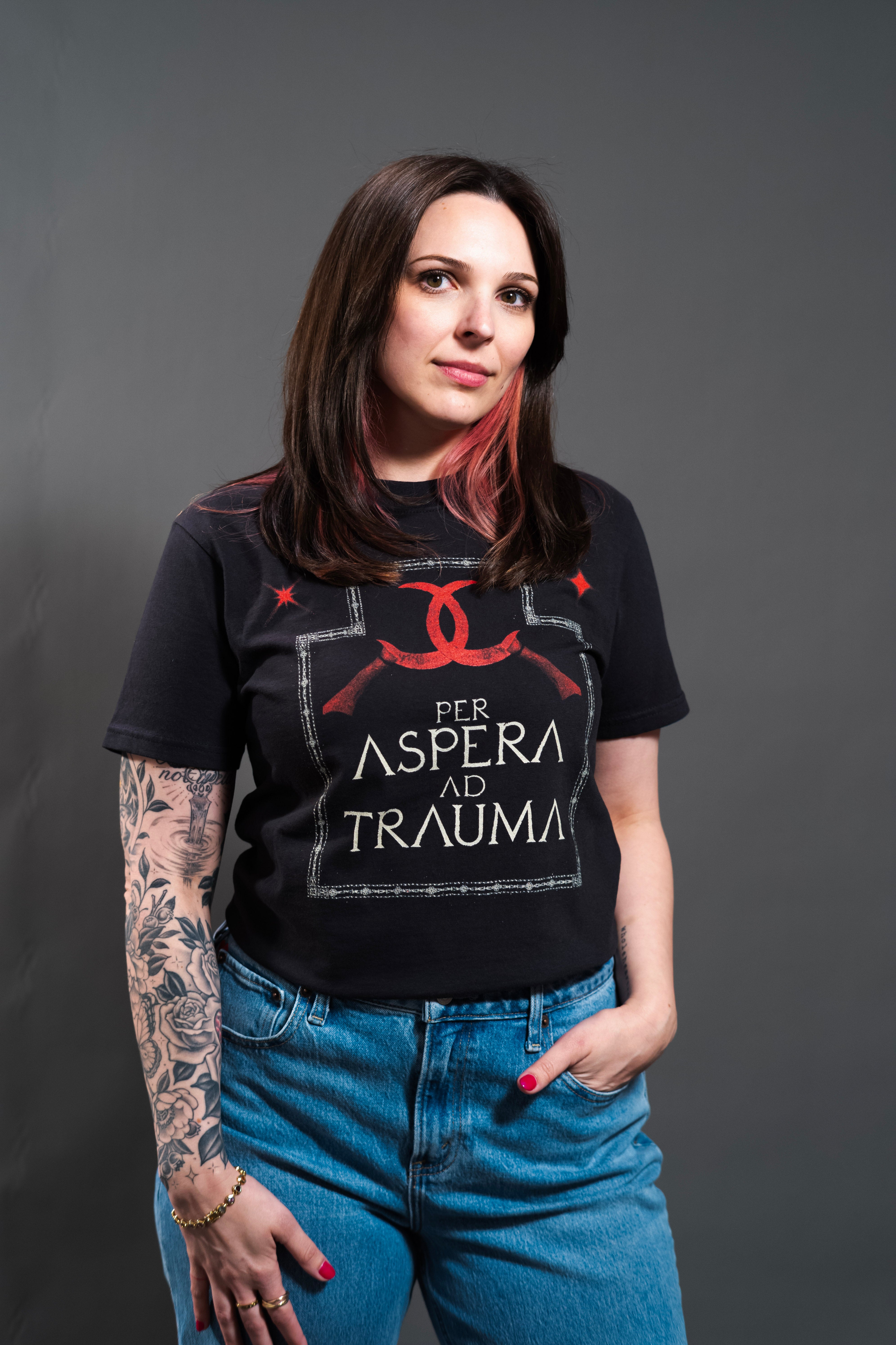 Per Aspera Ad Trauma Black Unisex Shirt