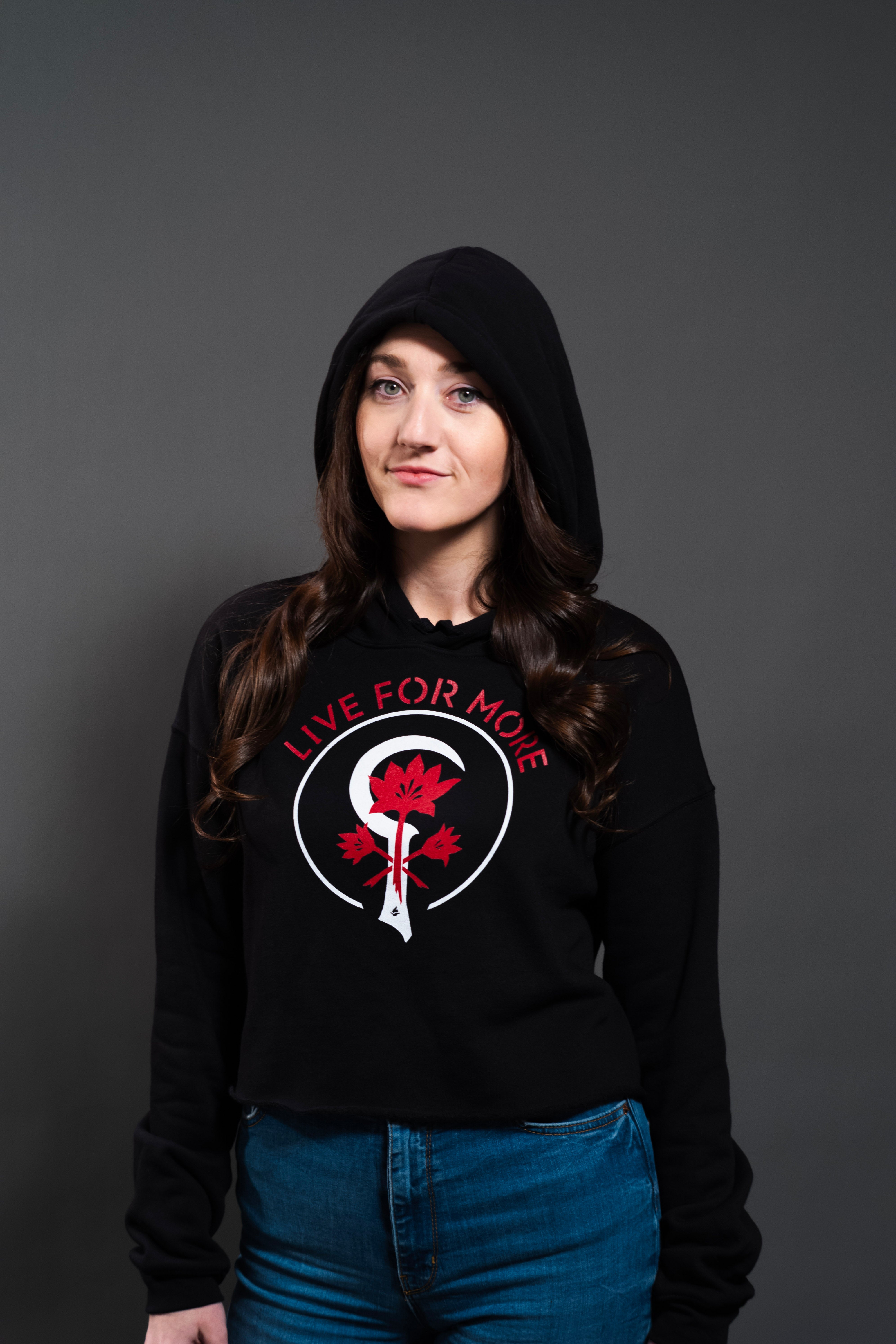 Live For More Crop Hoodie
