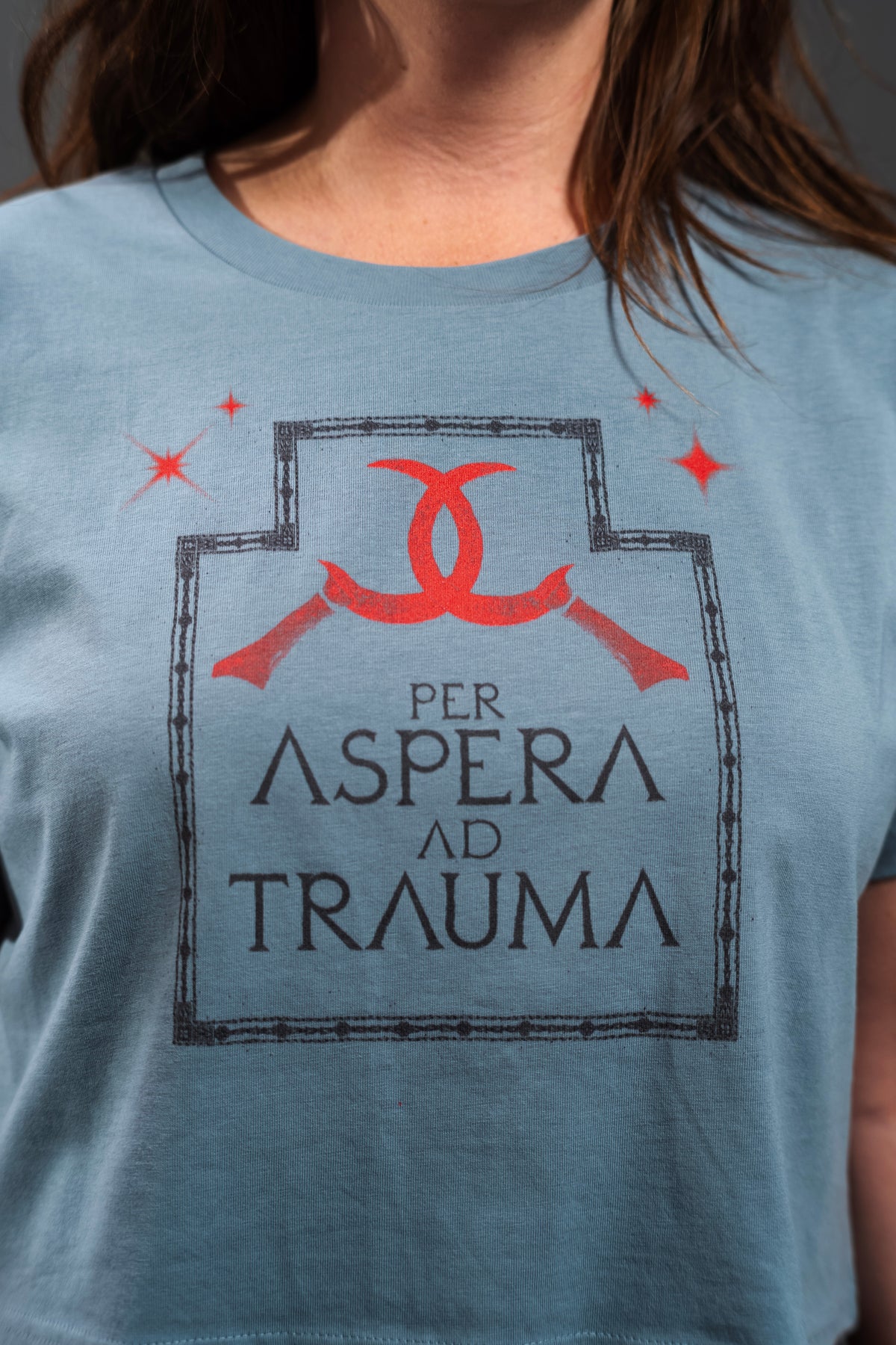 Per Aspera Ad Trauma Crop Top