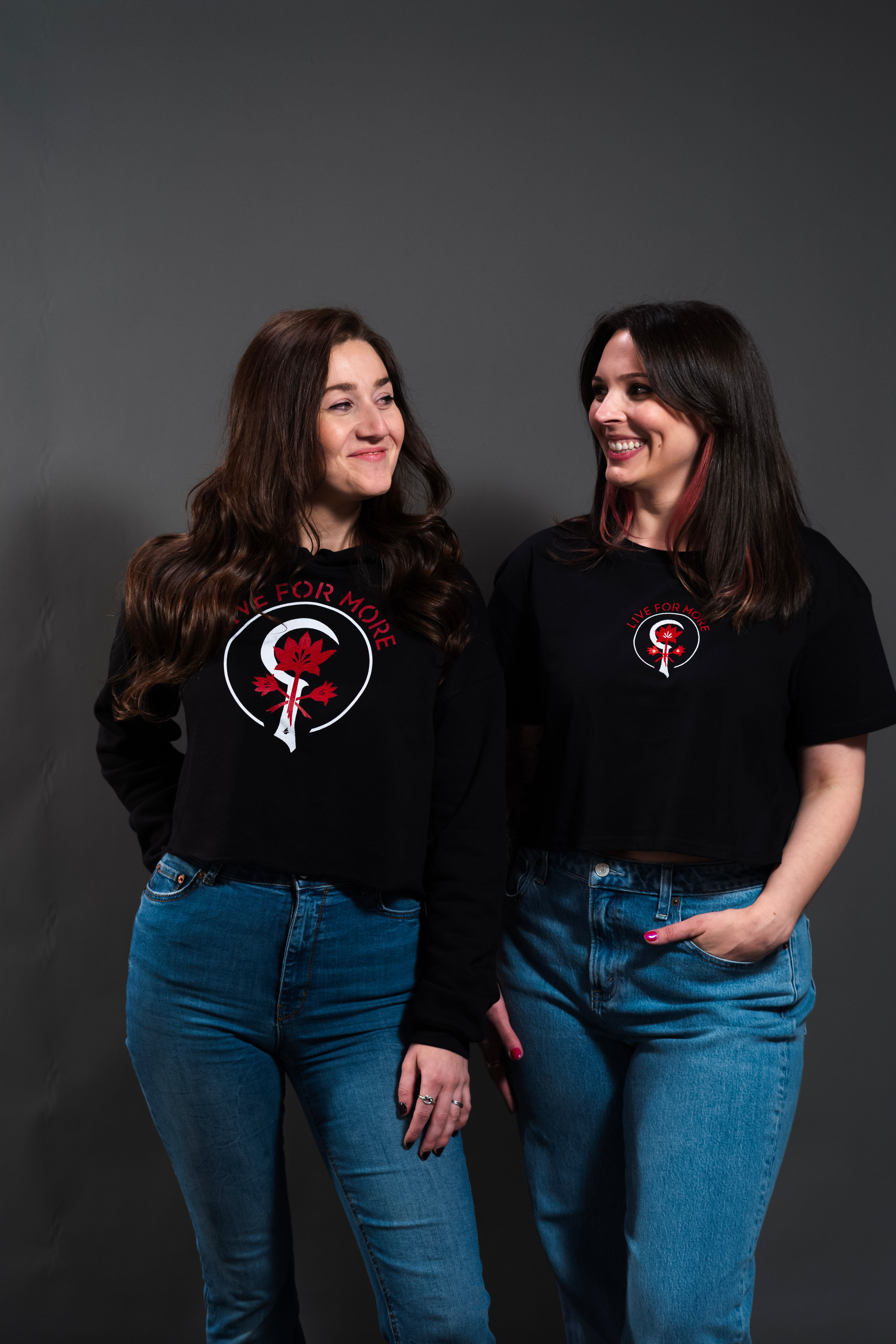Live For More Embroidered Crop Shirt