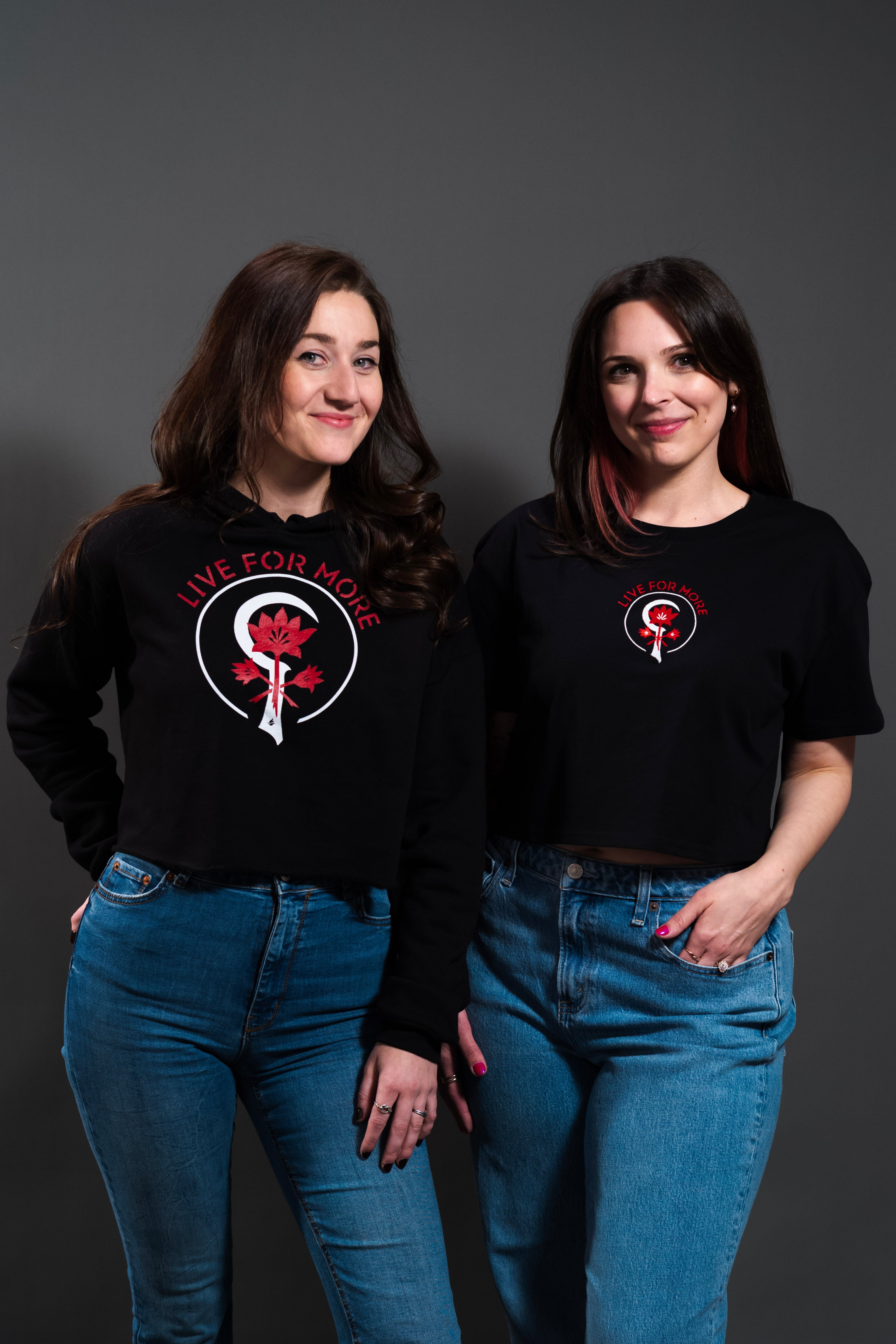Live For More Crop Hoodie