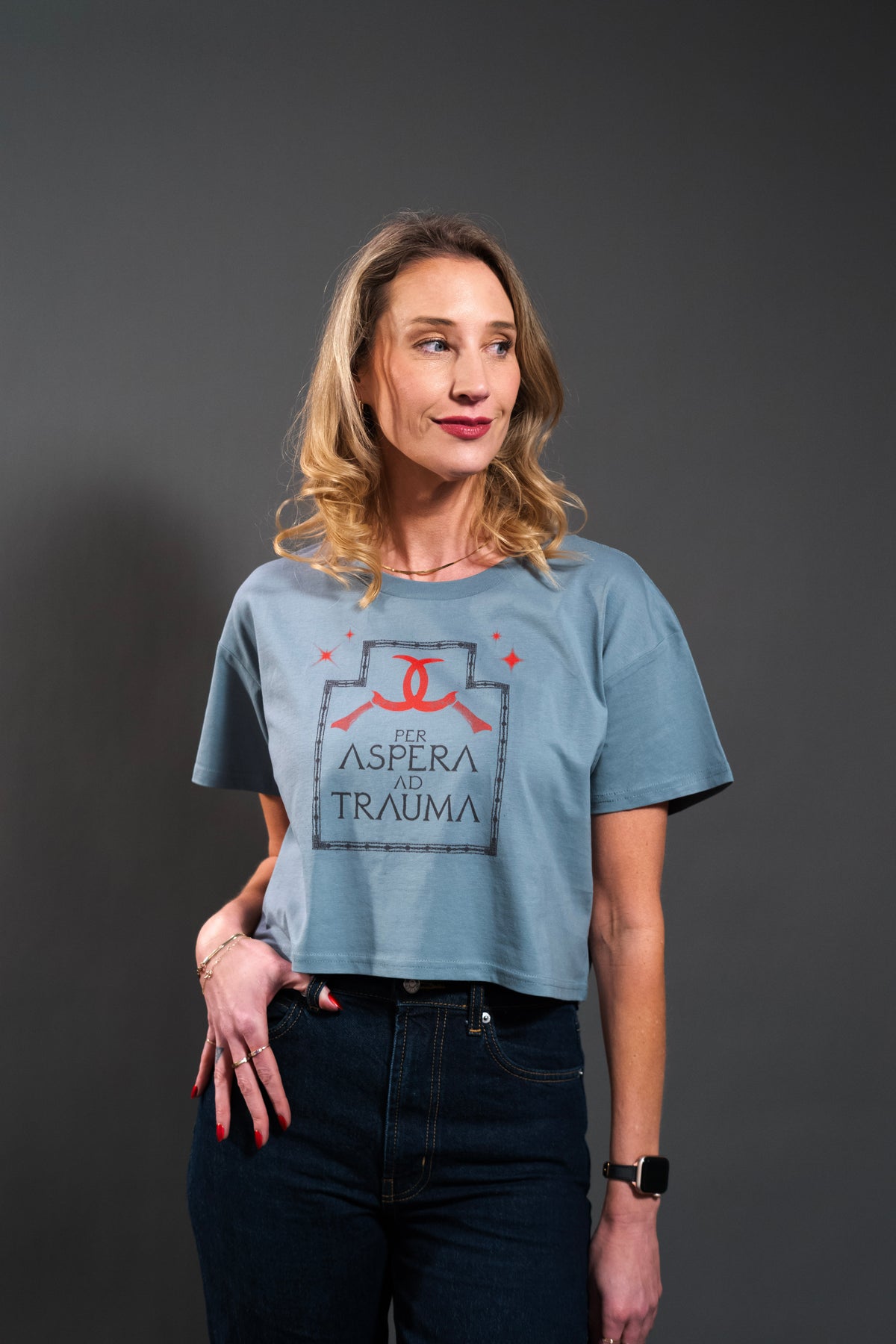 Per Aspera Ad Trauma Crop Top