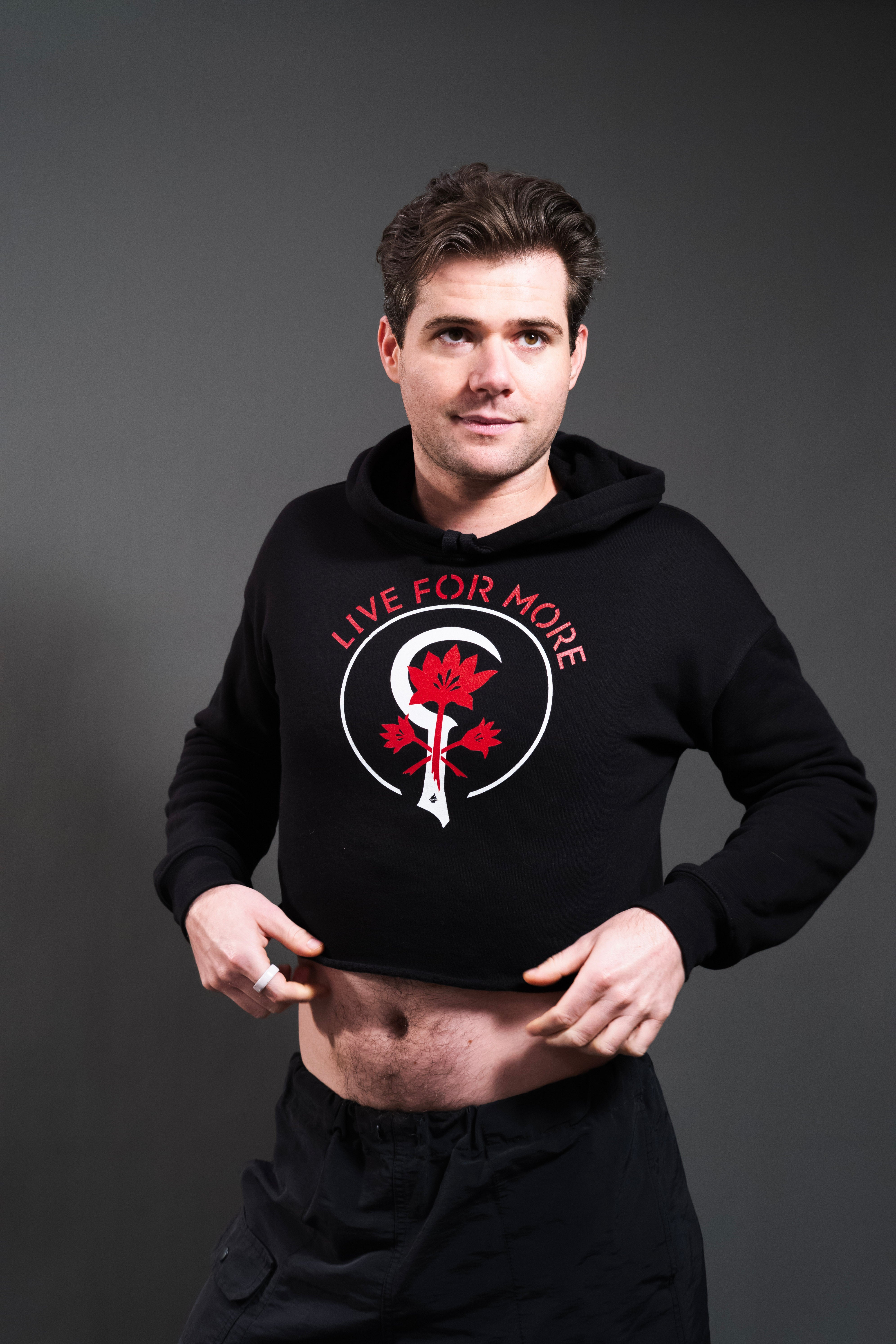 Live For More Crop Hoodie