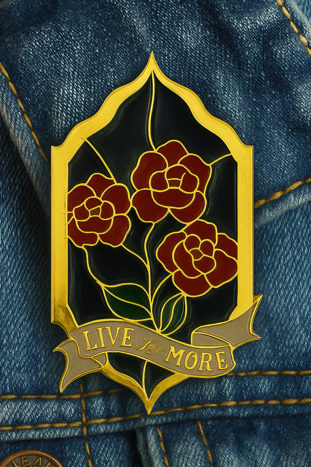 Live for More Oversize Enamel Pin