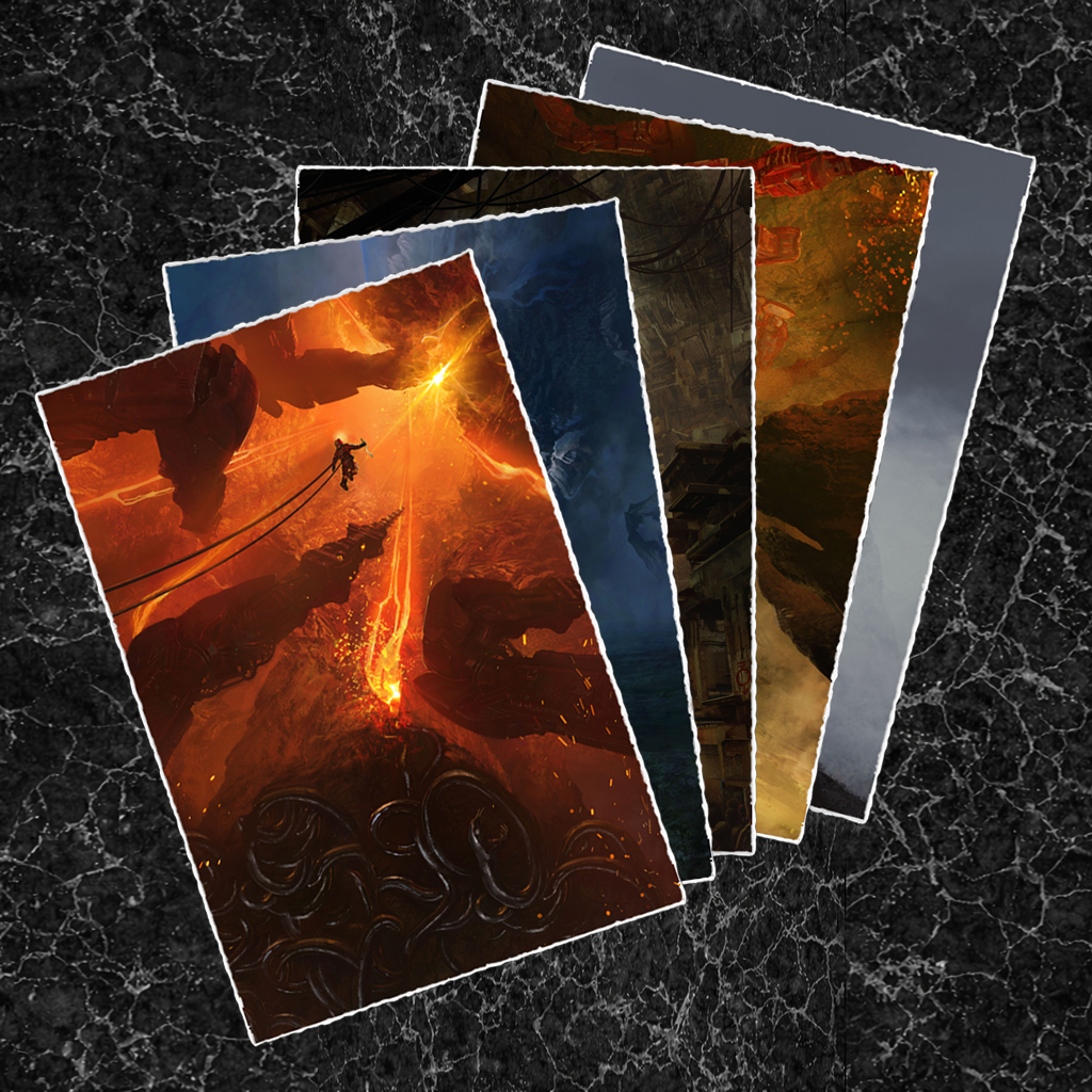 Red Rising Art Prints (Set of 5)