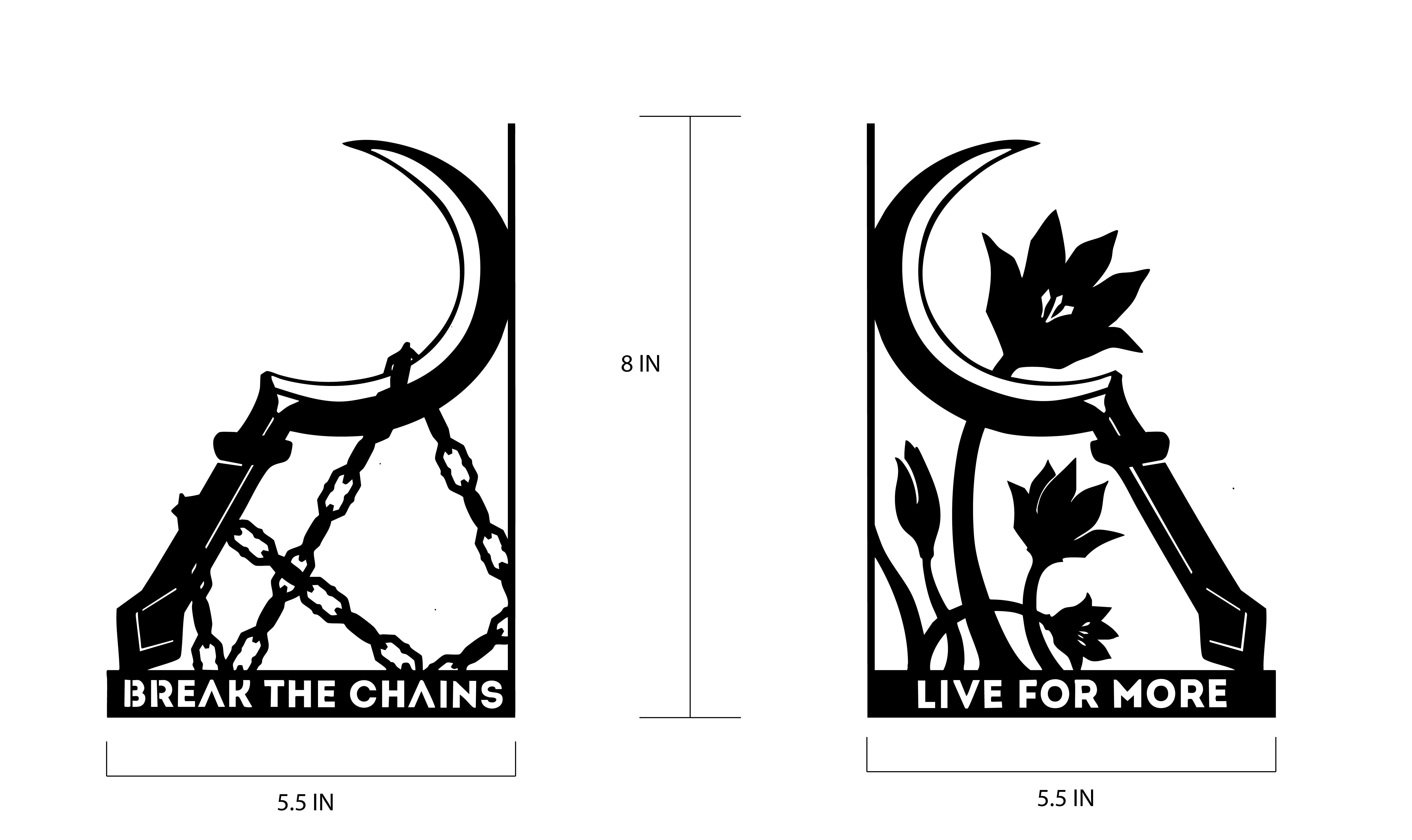 Red Rising Metal Bookends