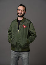 Load image into Gallery viewer, Bomber Howler Embroidered Jacket (Army Green)
