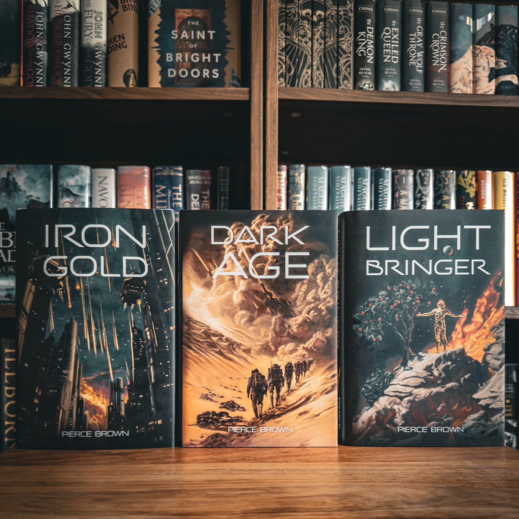Second Trilogy Alternate Dust Jackets with Books