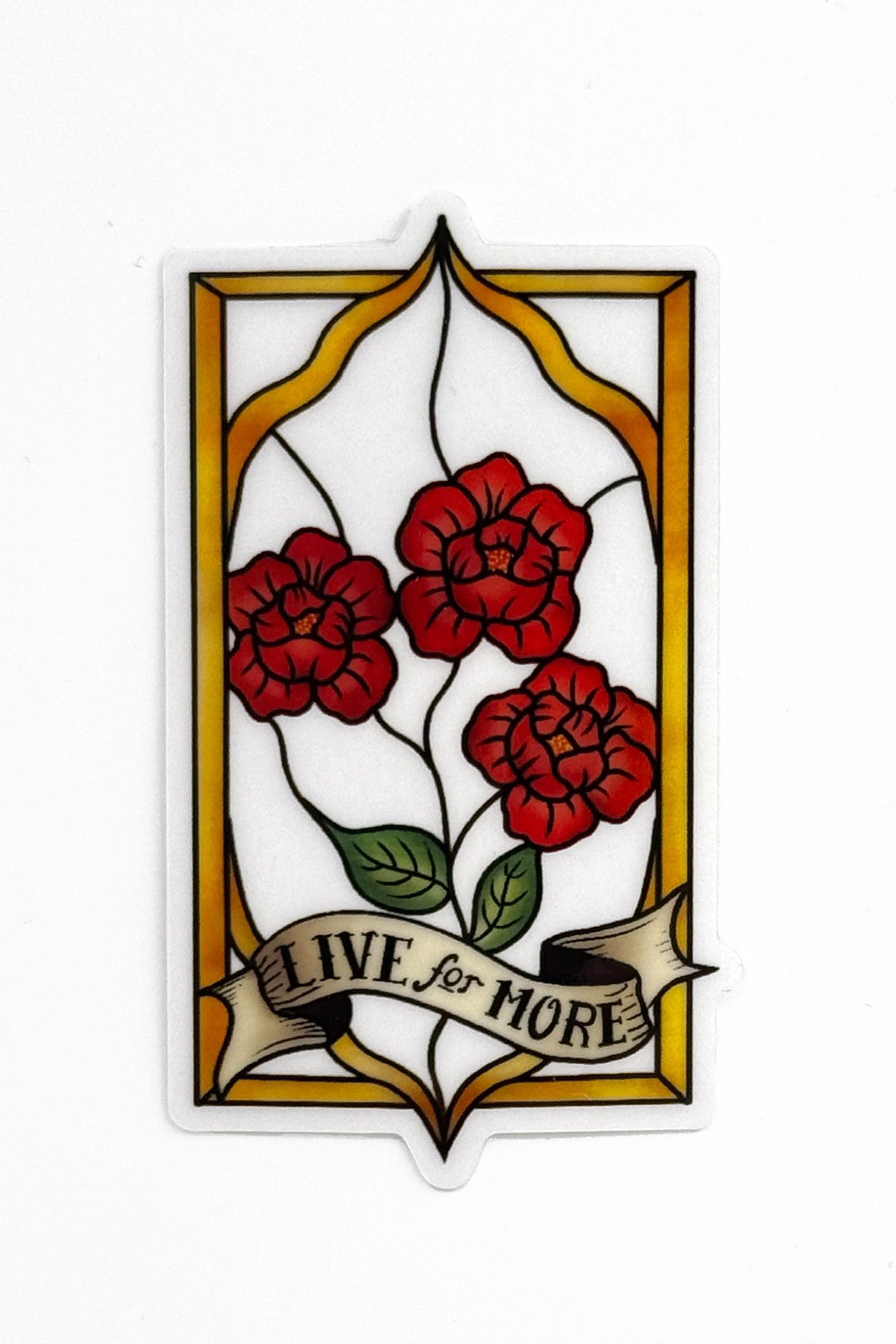 Live for More Transparent Sticker