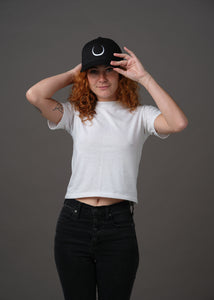 Black hat with embroidered white Obisidan sigil