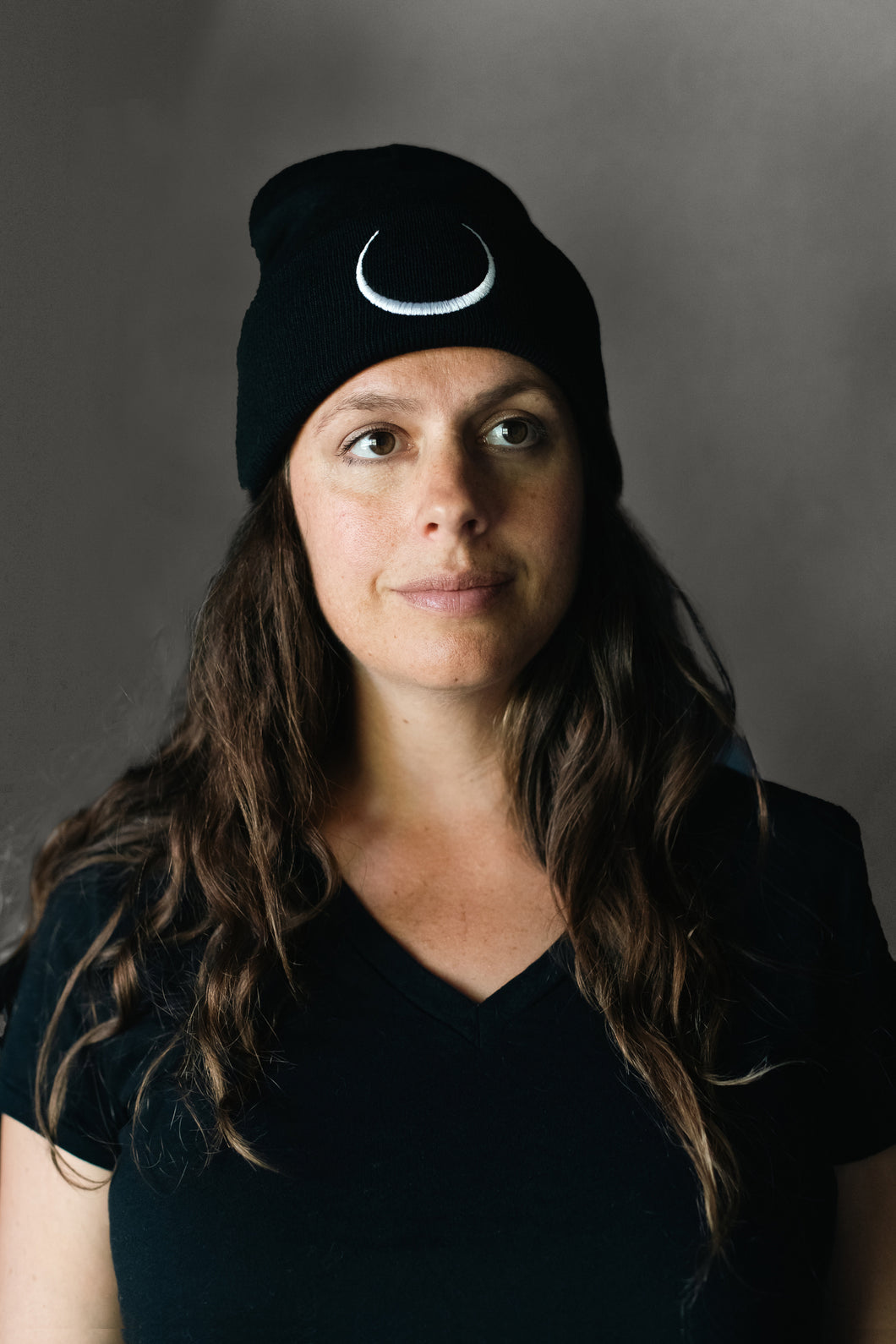 Black beanie with embroidered white Obisidan sigil