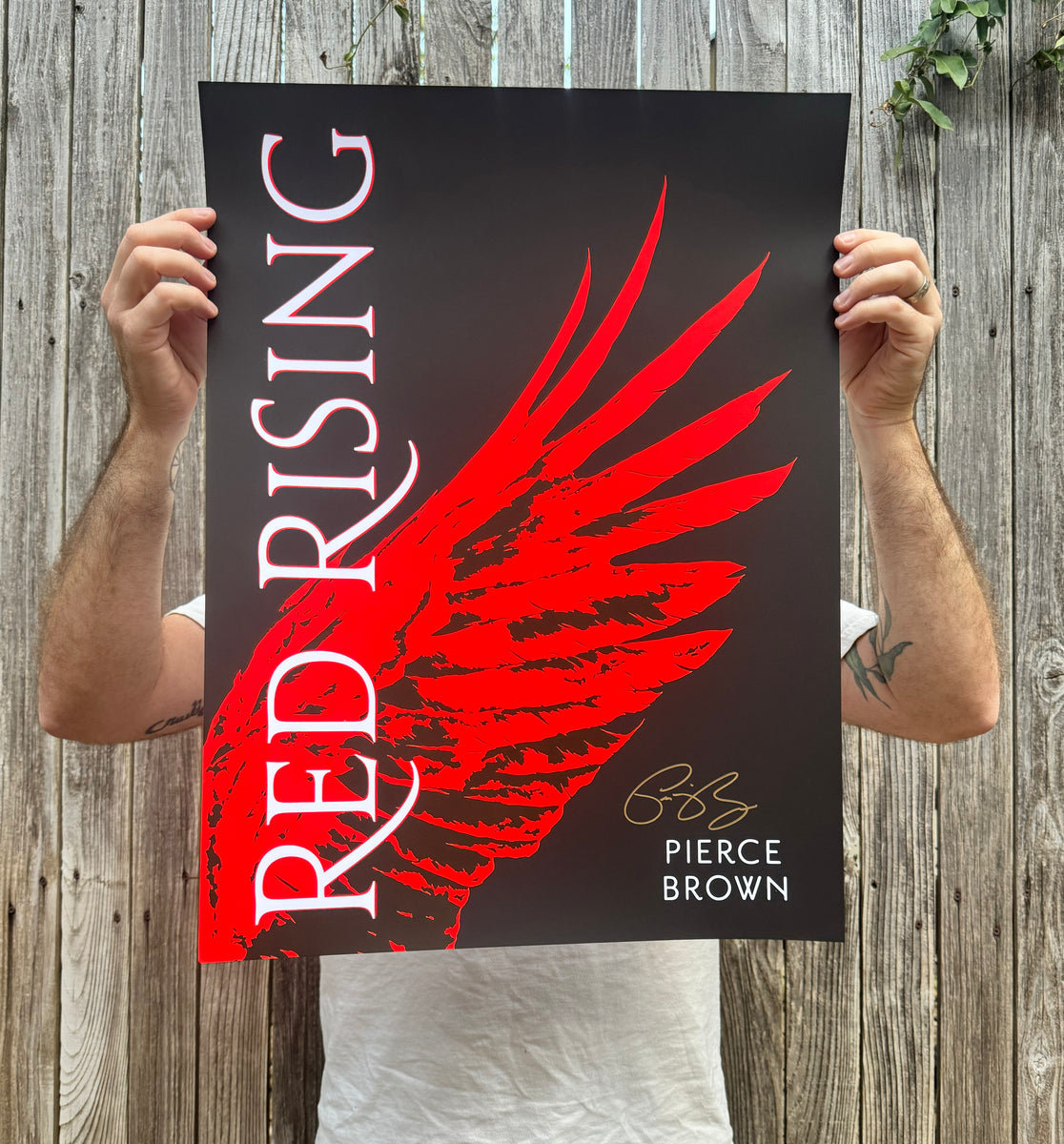 Red Rising Facebook Cover MAIN EDITION: Signed RR Cover Screen Print – Lit Escalates