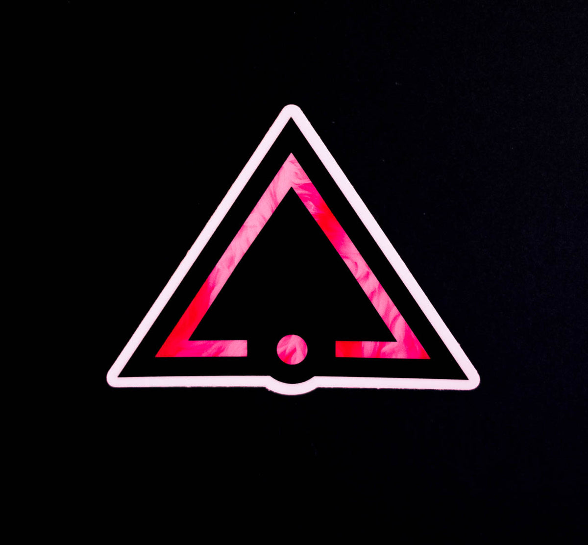 Sticker with the pink sigil of pleasure slaves and social functionaries