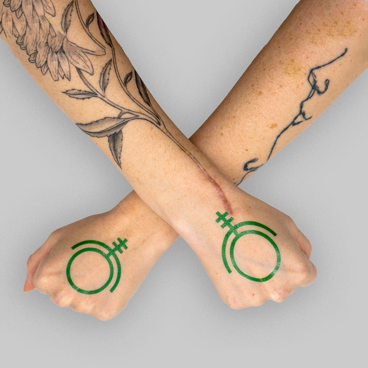 Green Sigil Temporary Tattoos
