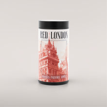 Load image into Gallery viewer, Round Red London tea canister
