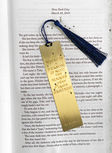 Load image into Gallery viewer, V.E. Schwab Brass Laser-Cut Bookmark
