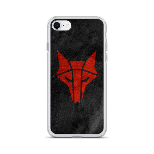 Black phone case with red wolf Howler sigil 