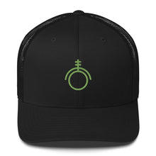Load image into Gallery viewer, Black hat with the green sigil of technicians and programmers
