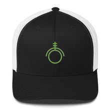 Load image into Gallery viewer, Black hat with the green sigil of technicians and programmers
