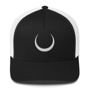 Black and white hat with embroidered white Obisidan sigil