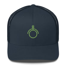 Load image into Gallery viewer, Blue hat with the green sigil of technicians and programmers
