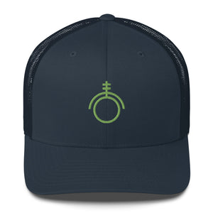 Blue hat with the green sigil of technicians and programmers