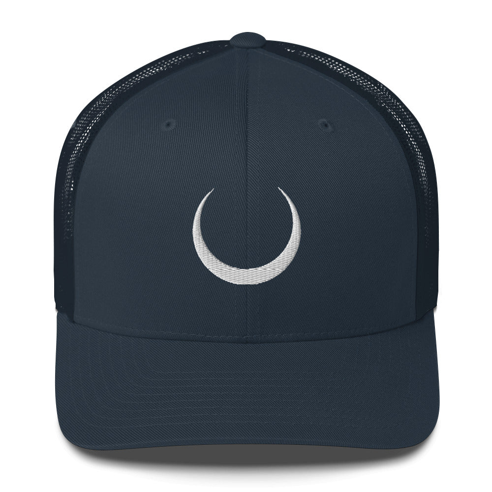 Blue hat with embroidered white Obisidan sigil