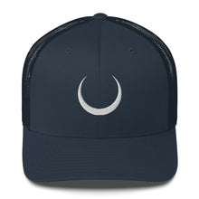 Load image into Gallery viewer, Blue hat with embroidered white Obisidan sigil
