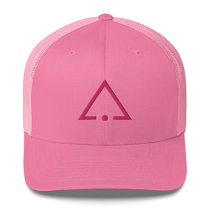 Pink hat embroidered with the pink sigil of pleasure slaves and social functionaries