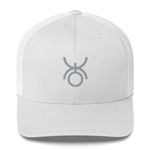 Grey sigil of the soldiers and police on white hat