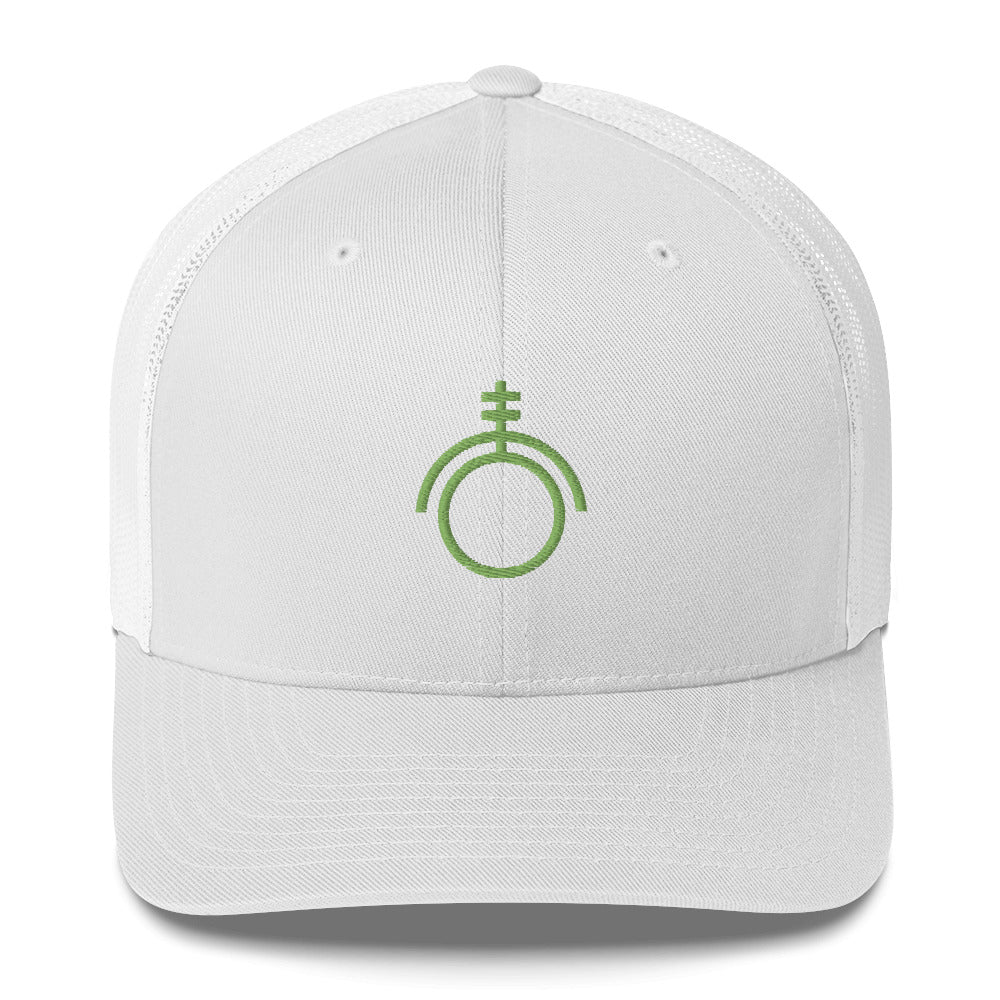 White hat with the green sigil of technicians and programmers