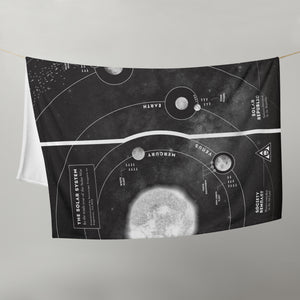 Iron Gold Map Throw Blanket