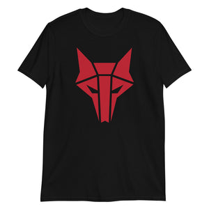 Black t shirt with a large centered red Howler sigil