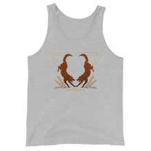 Load image into Gallery viewer, Tank top with two wolves and the phrase &#39;Omnis Vir Lupus&#39;
